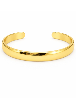 Bracelet Jonc Lisse 60 mm Plaqué Or 18K – Manchette Dorée Minimaliste