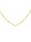 Collier Cœurs Entrelacés Plaqué Or 18K – Chaîne 45 cm Élégante
