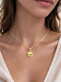 Collier Ballon de Football Plaqué Or 18K – Pendentif 15 mm & Chaîne 45 cm