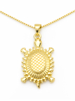 Collier Tortue Plaqué Or 18K – Pendentif 20 mm & Chaîne 45 cm