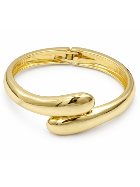 Bracelet Jonc Doré Plaqué Or 18K – Diamètre 60 mm Épaisseur 12 mm