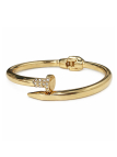 Bracelet Jonc Clou Doré Plaqué Or 18K – Diamètre 60 mm Épaisseur 6 mm