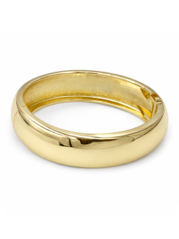 Bracelet Jonc Large Doré Plaqué Or 18K – Diamètre 60 mm Épaisseur 22 mm