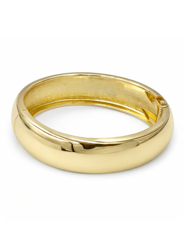 Bracelet Jonc Large Doré Plaqué Or 18K – Diamètre 60 mm Épaisseur 22 mm