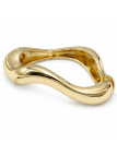 Bracelet Jonc Ondulé Doré Plaqué Or 18K – Diamètre 60 mm Épaisseur 11 mm