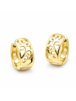 Boucles d’Oreilles Créoles Arabesques Dorées en Plaqué Or
