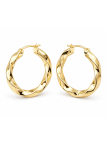 Créoles Torsadées Dorées Plaqué Or 18K – Diamètre 30 mm
