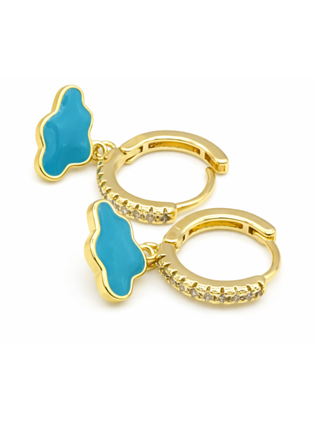 copy ofBoucles d’Oreilles Doubles Anneaux Texturés Dorées Plaqué Or 18K – Diamètre 35 mm