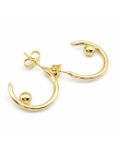 copy ofcopy ofBoucles d’Oreilles Doubles Anneaux Texturés Dorées Plaqué Or 18K – Diamètre 35 mm