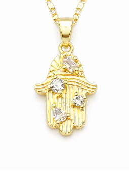 copy ofcopy ofCollier Ange & Étoile Rose Doré Plaqué Or 18K – Pendentif 30 mm