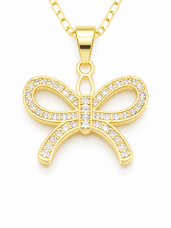 copy ofcopy ofCollier Ange & Étoile Rose Doré Plaqué Or 18K – Pendentif 30 mm