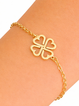 Bracelet en acier inoxydable doré – Étoile de mer et pierres naturelles
