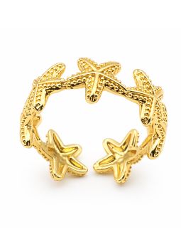 copy ofcopy ofBague dorée plaqué or 18K à double rangée de pierres rectangulaires – Anneau élégant et lumineux