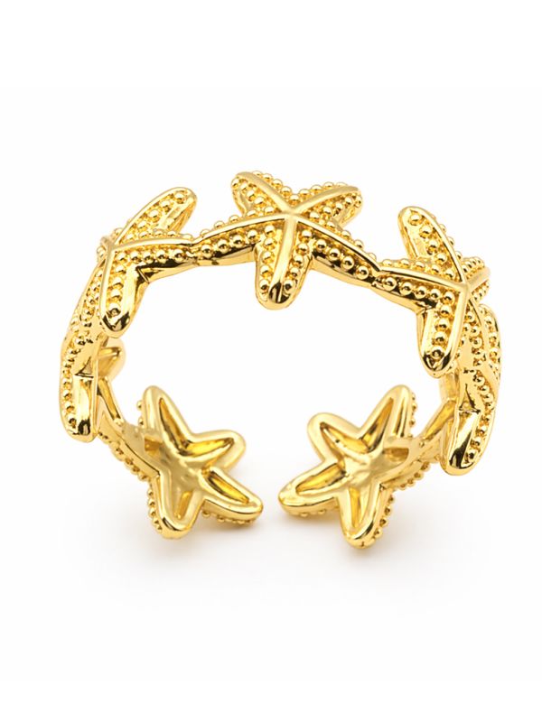 copy ofcopy ofBague dorée plaqué or 18K à double rangée de pierres rectangulaires – Anneau élégant et lumineux