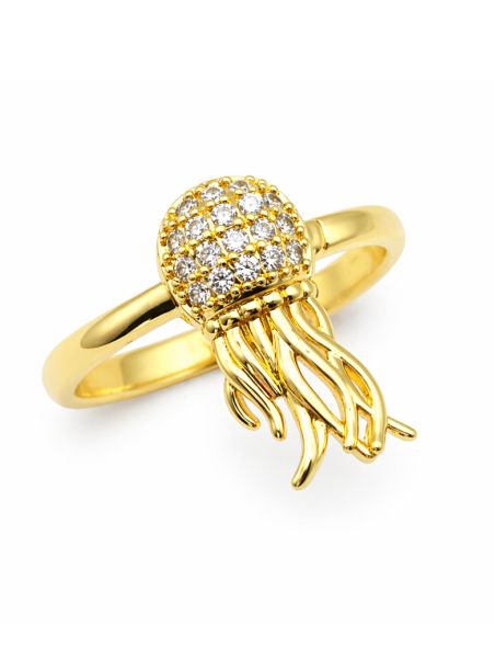 copy ofcopy ofBague dorée plaqué or 18K à double rangée de pierres rectangulaires – Anneau élégant et lumineux