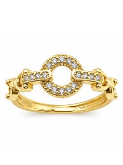 copy ofBague Alliances Ovale Zirconiums Dorée Plaqué Or 18K Élégante