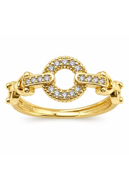 copy ofBague Alliances Ovale Zirconiums Dorée Plaqué Or 18K Élégante