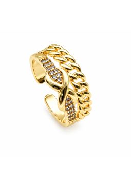 copy ofcopy ofcopy ofBague Alliances Ovale Zirconiums Dorée Plaqué Or 18K Élégante