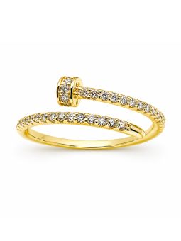 copy ofcopy ofBague Alliances Ovale Zirconiums Dorée Plaqué Or 18K Élégante