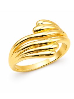 copy ofcopy ofBague Solitaire Carré Zirconiums Dorée Plaqué Or 18K