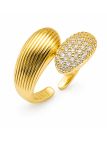 copy ofcopy ofcopy ofBague Solitaire Carré Zirconiums Dorée Plaqué Or 18K