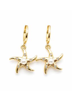 copy ofcopy ofBoucles d’Oreilles Pendantes Fleur Texturée Dorées Plaqué Or 18K 35 mm