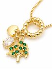 copy ofcopy ofcopy ofCollier Lune Étoile Zircon Doré Plaqué Or 18K – Pendentif 25 mm