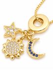 copy ofcopy ofcopy ofcopy ofCollier Lune Étoile Zircon Doré Plaqué Or 18K – Pendentif 25 mm