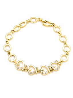 copy ofBracelet Étoiles Zirconiums Doré Plaqué Or 18K