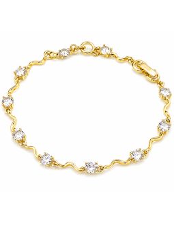 copy ofcopy ofBracelet Étoiles Zirconiums Doré Plaqué Or 18K