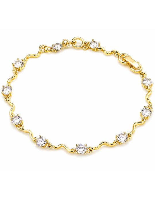 copy ofcopy ofBracelet Étoiles Zirconiums Doré Plaqué Or 18K