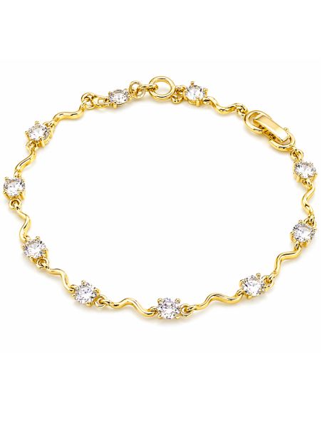 copy ofcopy ofBracelet Étoiles Zirconiums Doré Plaqué Or 18K