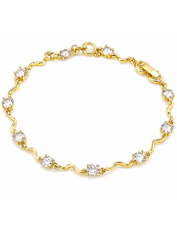 copy ofcopy ofBracelet Étoiles Zirconiums Doré Plaqué Or 18K