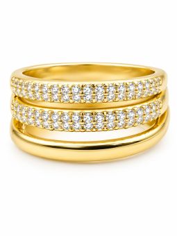 copy ofcopy ofcopy ofcopy ofBague Étoiles Dorée en Plaqué Or 18K avec Strass – Design Ajustable Élégant