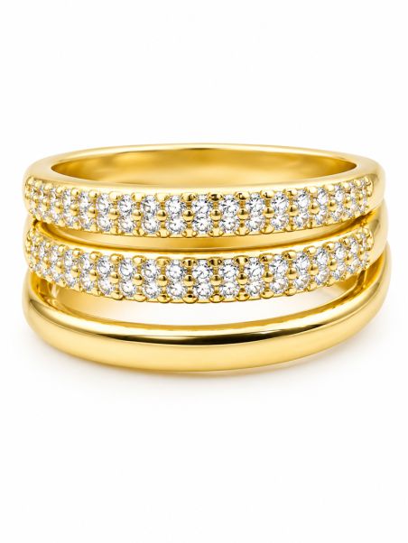 copy ofcopy ofcopy ofcopy ofBague Étoiles Dorée en Plaqué Or 18K avec Strass – Design Ajustable Élégant