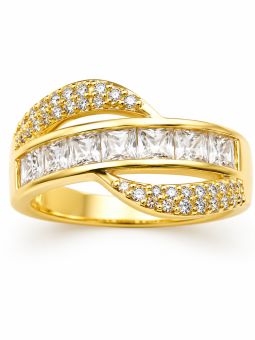 copy ofcopy ofcopy ofBague Étoiles Dorée en Plaqué Or 18K avec Strass – Design Ajustable Élégant