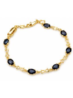 copy ofcopy ofBracelet Maillons Entrelacés & Zircons Doré Plaqué Or 18K
