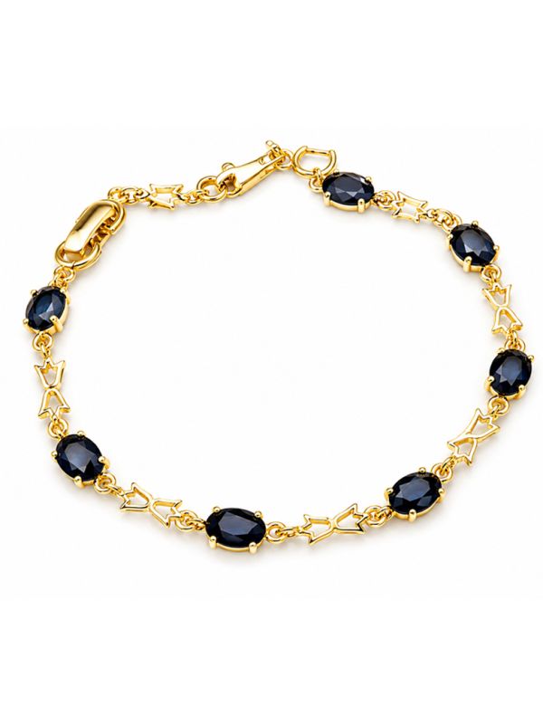 copy ofcopy ofBracelet Maillons Entrelacés & Zircons Doré Plaqué Or 18K