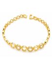 copy ofcopy ofcopy ofBracelet Maillons Entrelacés & Zircons Doré Plaqué Or 18K