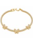 copy ofcopy ofcopy ofBracelet Maillons Entrelacés & Zircons Doré Plaqué Or 18K