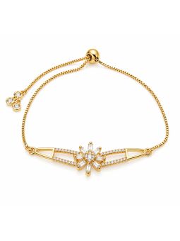copy ofcopy ofcopy ofcopy ofBracelet Maillons Entrelacés & Zircons Doré Plaqué Or 18K