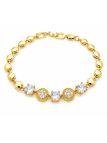 copy ofcopy ofBracelet Maillons Entrelacés & Zircons Doré Plaqué Or 18K