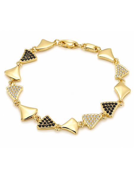 copy ofBracelet Soleil Ajustable Doré en Plaqué Or 18K et Zircons