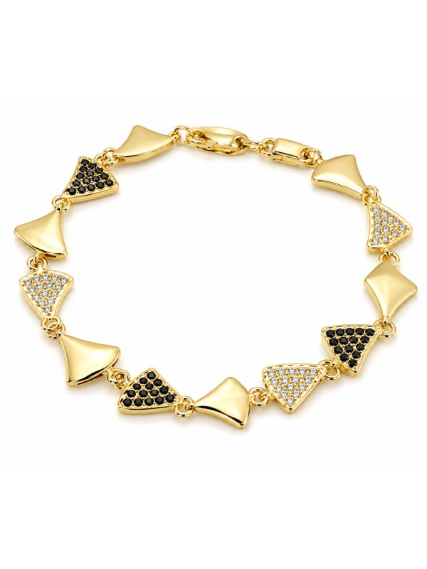 copy ofBracelet Soleil Ajustable Doré en Plaqué Or 18K et Zircons