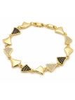 copy ofBracelet Soleil Ajustable Doré en Plaqué Or 18K et Zircons