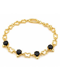 copy ofcopy ofBracelet Soleil Ajustable Doré en Plaqué Or 18K et Zircons