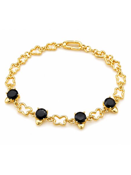 copy ofcopy ofBracelet Soleil Ajustable Doré en Plaqué Or 18K et Zircons