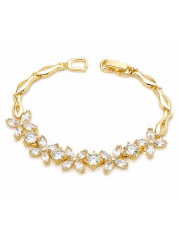 copy ofcopy ofcopy ofcopy ofBracelet Soleil Ajustable Doré en Plaqué Or 18K et Zircons