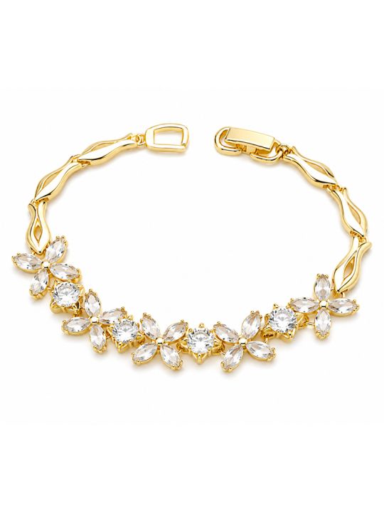 copy ofcopy ofcopy ofcopy ofBracelet Soleil Ajustable Doré en Plaqué Or 18K et Zircons