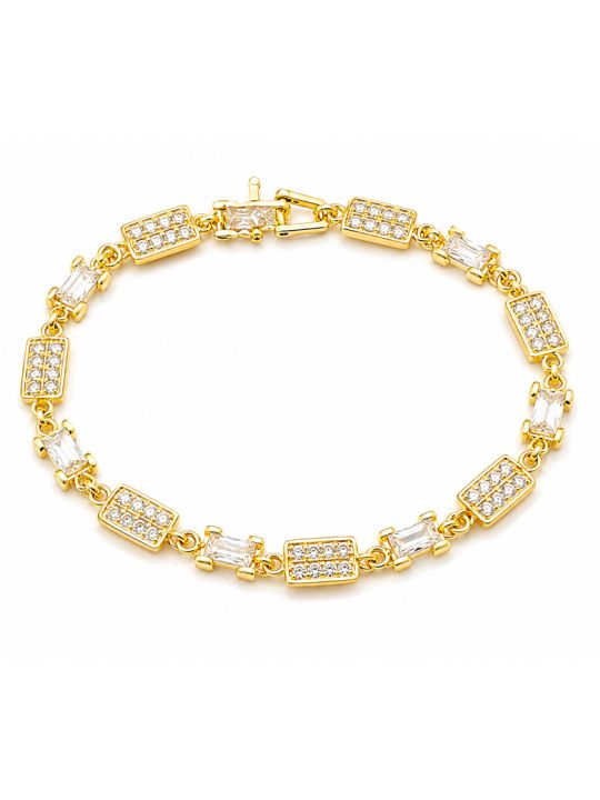 copy ofcopy ofcopy ofBracelet Soleil Ajustable Doré en Plaqué Or 18K et Zircons